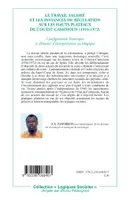 Le travail salarié et les instances de régulation sur les hauts plateaux de l'ouest Cameroun, (1916-1972) - Configuration historique et éléments d'interprétation sociologique
