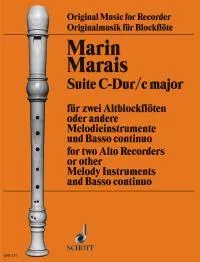 Suite in C major, 2 treble recorders (flutes, oboes, violins) and basso continuo.