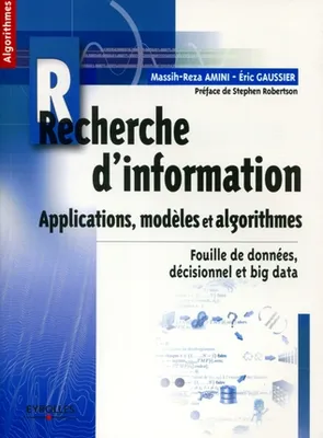 Recherche d'information applications, modèles et algorithmes, fouilles de données, décisionnel et big data
