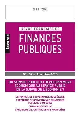 Revue française de finances publiques, n  152