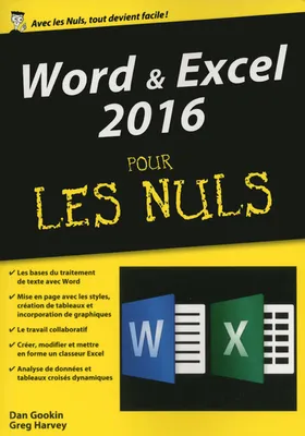 Word et Excel 2016, Mégapoche Pour les Nuls