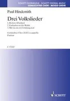 Drei Volksliedsätze, mixed choir (SAT). Partition de chœur.