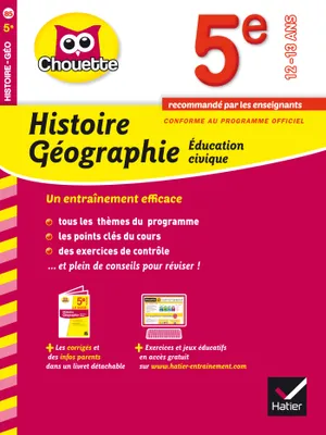 Histoire-Géographie Éducation civique 5e, cahier de révision et d'entraînement