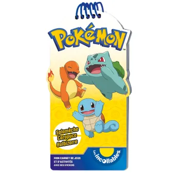 Pokémon - Mon carnet de jeux et d'activités avec stickers - Salamèche, Carapuce et Bulbizarre