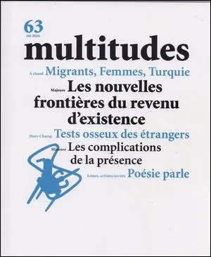 Multitudes N°63 Les Nouvelles Frontieres Du Revenu D'Existence Ete 2016