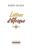 Lettres d'Afrique, (1914-1931)