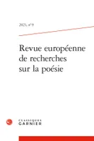 Revue européenne de recherches sur la poésie