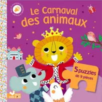 Mes contes puzzles, Le carnaval des animaux - livre puzzle, 5 puzzles de 9 pièces