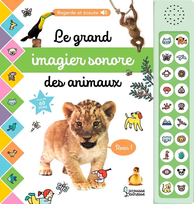 Jeux et Jouets Livres Livres pour les 0-3 ans Livres sonores Le grand imagier sonore des animaux Cogumelo Club