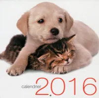 CALENDRIER MURAL CHATS ET CHIENS 2016