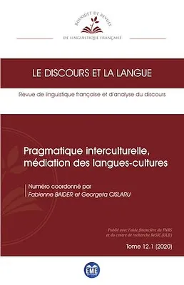 Pragmatique interculturelle, médiation des langues-cultures, 12.1 - 2020