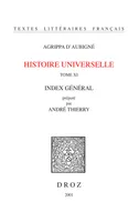 Histoire universelle, Tome XI, Index général