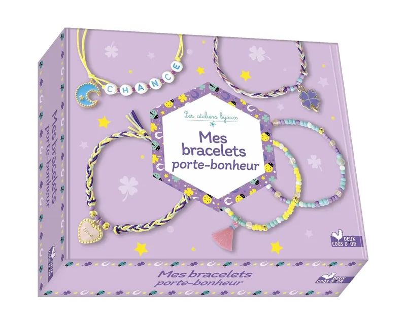 Jeux et Jouets Loisirs créatifs Kits créatifs et coffrets de loisirs créatifs Perles et bijoux à créer Mes bracelets porte-bonheur - coffret avec accessoires Mademoiselle Lupin