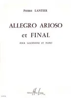 Allegro, arioso et final --- saxophone et piano