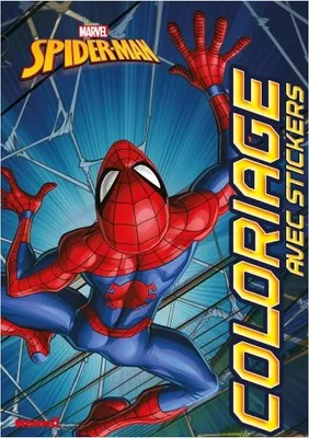Marvel Spider-Man Coloriage avec stickers (Vue de dos)