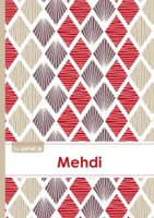 Le carnet de Mehdi - Lignes, 96p, A5 - Pétales Japonaises Violette Taupe Rouge