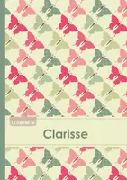 Le carnet de Clarisse - Lignes, 96p, A5 - Papillons Vintage