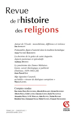 Revue de l'histoire des religions - Tome 231 (1/2014) Varia, Varia