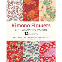 Kimono Flowers Gift Wrapping Papers - 12 Sheets /anglais
