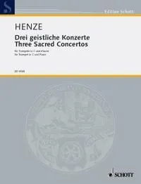 Three Sacred Concertos, for trumpet and piano. trumpet in C and piano.
