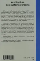 ARCHITECTURE DES SYSTEMES URBAINS, actes de colloque, Université de technologie de Compiègne, 5 juillet 2001