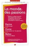 Le monde des passions, Racine, Andromaque Hume, Dissertation sur les passions Balzac, La Cousine Bette