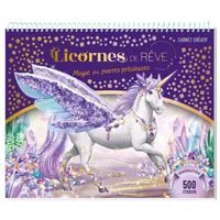 Licornes de rêve - Carnet créatif - Magie des pierres précieuses