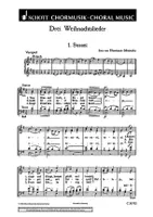 Drei Weihnachtslieder, mixed choir (SATB). Partition de chœur.