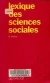 Lexique des sciences sociales