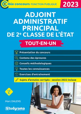 Adjoint administratif principal de 2e classe de l’État – Tout-en-un (Catégorie C – Concours 2023)