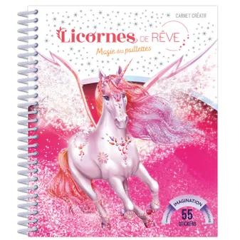 Licornes de rêve - Mini-carnet Magie des paillettes
