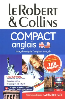 Dictionnaire Le Robert  Collins Compact anglais, français-anglais, anglais-français