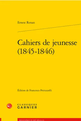 Cahiers de jeunesse, 1845-1846