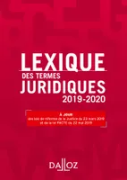 Lexique des termes juridiques 2019-2020