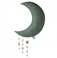 Lune grise avec étoiles (déco.murale)