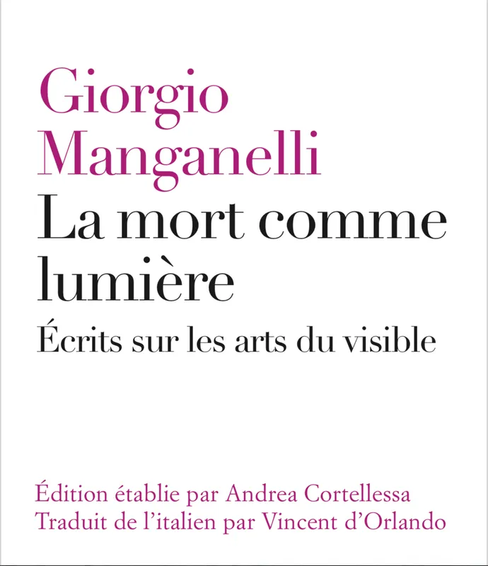 Livres Arts Beaux-Arts Histoire de l'art La mort comme lumière, Écrits sur les arts du visible Giorgio Manganelli