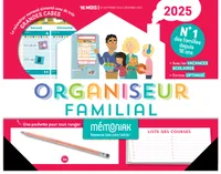 Organiseur familial Mémoniak 2024, calendrier organisation familial mensuel (sept. 2024- déc. 2025)