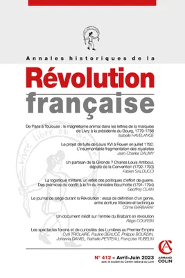 Annales historiques de la Révolution française Nº412 2/2023