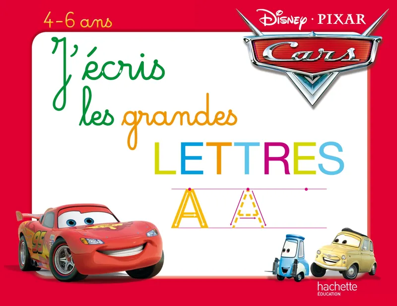 Cars Ardoise j'écris les lettres majuscules (3-6 ans) Collectif