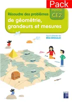 Pack de 10 - Cahier résoudre des problèmes de géométrie, grandeurs et mesures CE2