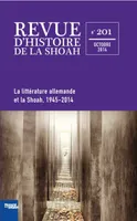 Revue d'histoire de la Shoah nº201 - La littérature allemande et la Shoah 1945-2014