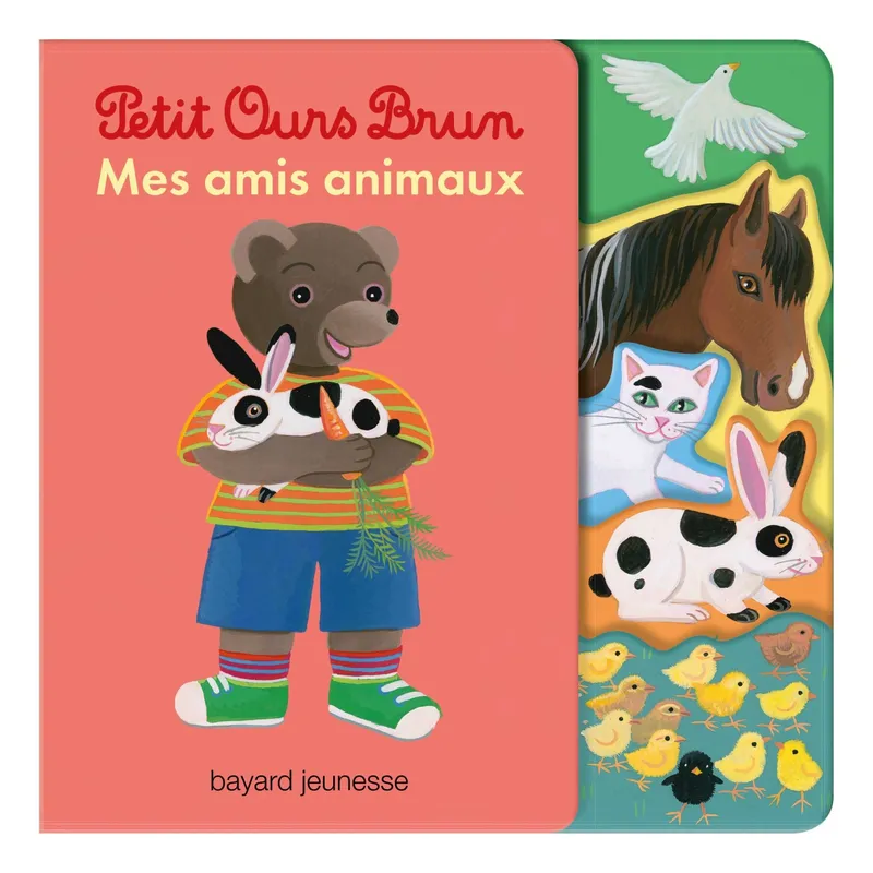 Livre avec découpes Petit Ours Brun - Mes amis animaux Laura Bour