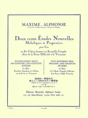 200 Études Nouvelles Mélodiques et Progressives, Volume 1 : 70 études très faciles et faciles