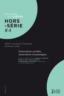 Innovations sociales, innovations économiques, XXXIVes Journées de l'Association d'économie sociale
