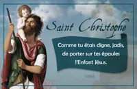 Cartes saint Christophe, protecteur des voyageurs par lot de 20 ex