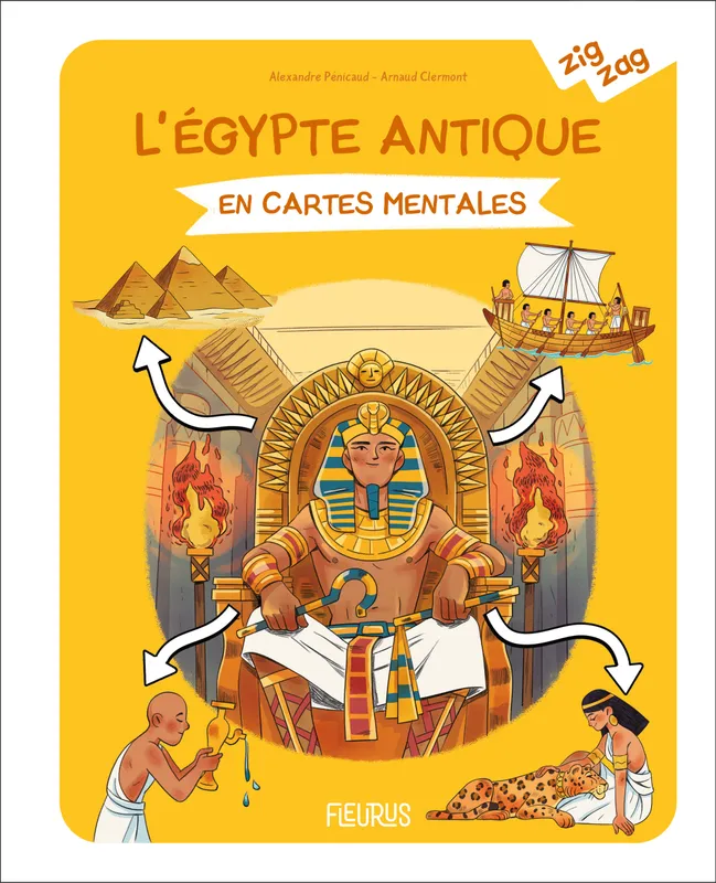 Jeux et Jouets Livres Livres pour les  6-9 ans Documentaires Histoire L'Égypte antique en cartes mentales Alexandre Penicaud