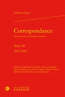 3, Correspondance, 1835-1839