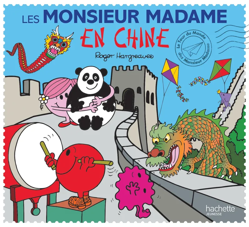 Jeux et Jouets Livres Livres pour les 3-6 ans Albums souples Le tour du monde des monsieur madame, Monsieur Madame-Les Monsieur Madame en Chine Adam Hargreaves