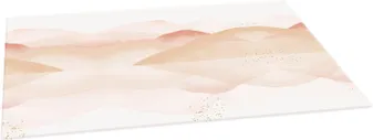 Sous-main Bureau en Carton 60x40 cm - Motif Paysages/Montagne dans les tons  Rose Poudré et Beige - Papier finition satiné avec Sérigraphie Or -  Collection Evanescence - SOUS MAIN - Librairie Le