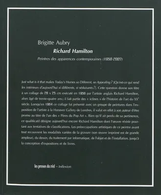 Richard Hamilton - Peintre des apparences contemporaines (1950-2007), peintre [i.e. peintres] des apparences contemporaines, 1950-2007